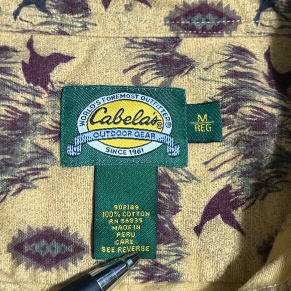 Vintage Cabela’s Wildlife Pheasant Duck Hunting Button-Up – Size M – 90s - Picture 6 of 15